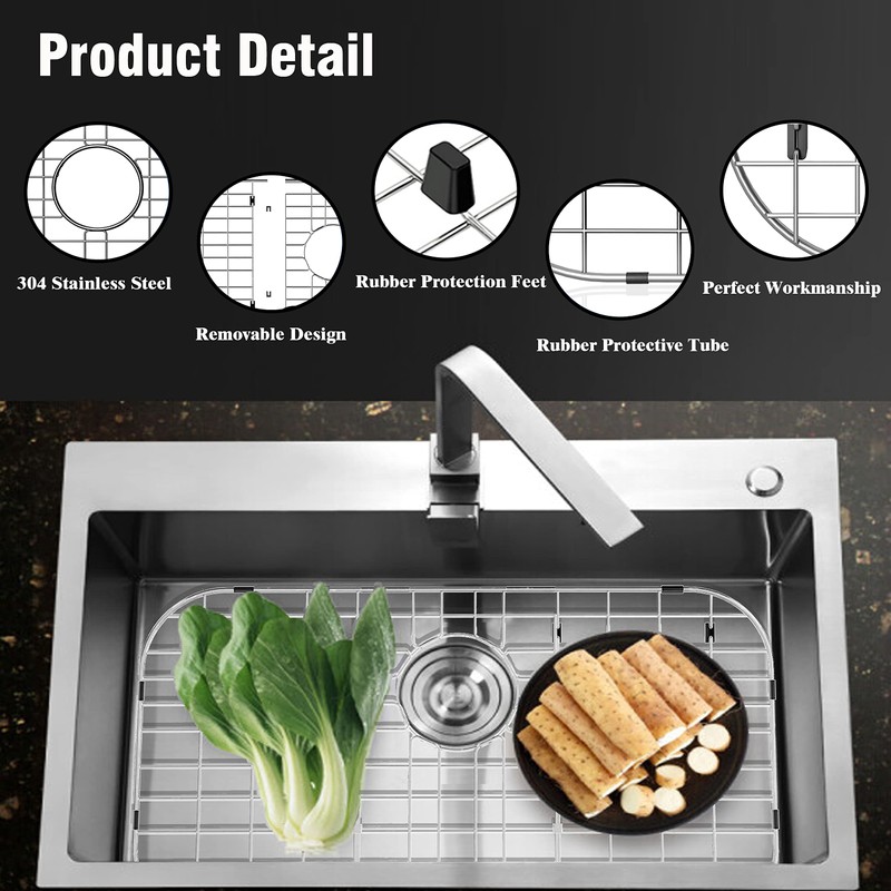 Sink Protectors for Kitchen Sink 26" x14", Stainless Steel Sink