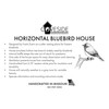 Bird Habitats Horizontal Bluebird House – Predator-Resistant Nest Box by