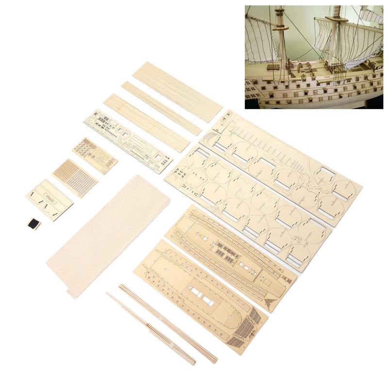 Wooden Model Ships DIY Assembly Classic Ancient Boat Sailing Boat