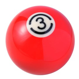 Mavota Pool Ball Gear Knob Red 3 Gear Stick Shifter Knob Round Billiard Ball Stick Shift Handle Fit Most Automatic Manual Car Tuck Transmission Vehicle, W01A03, Red 3