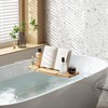 Umbra Aquala, Bamboo and Chrome Extendable Bathtub Tray Caddy, Natural