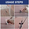 4Pcs Deck or Dock Anchors for Gap Between Boards,Stainless Steel