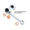 TOPWAY Mini Ratchet Wrench Set 2PCs 1/4 Inch Drive Lockable