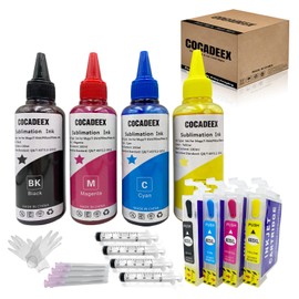 COCADEEX 603XL Sublimation Ink Refill Kits Compatible with Ep Expression Home XP-2100 XP-2105 XP-3100 XP-4105 XP-4100 XP-3105 Workforce WF-2830 WF-2835 WF-2850 WF-2810 Printer