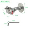 BesFatcn Wall Mounted Single Wine Rack, 2 pcs Metal Wine