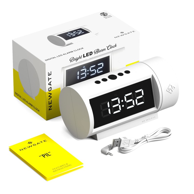 NEWGATE® Digital Retro Alarm Clock - LED Alarm Clock -