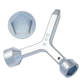 VYH MKF2 Meter Curb Box Key triangle curb box wrench for opening the meter pit cover, meter box cover, and curb box. (1Pack)