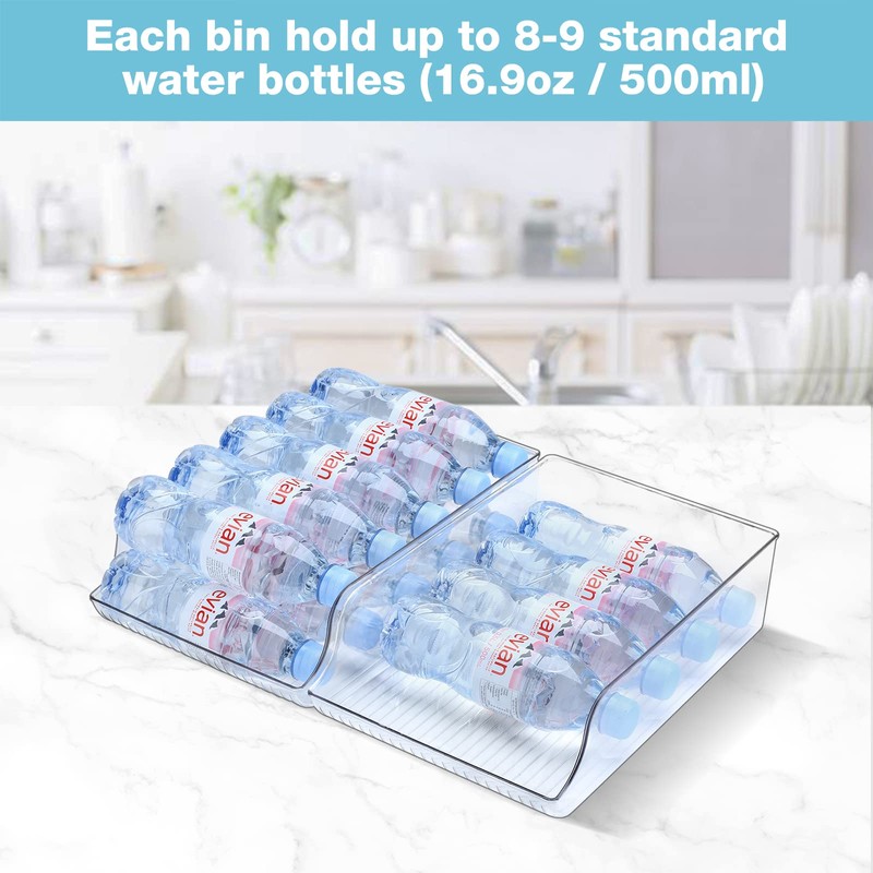 Puricon 2 Pack 16.9 oz Water Bottle Dispenser Organizer for