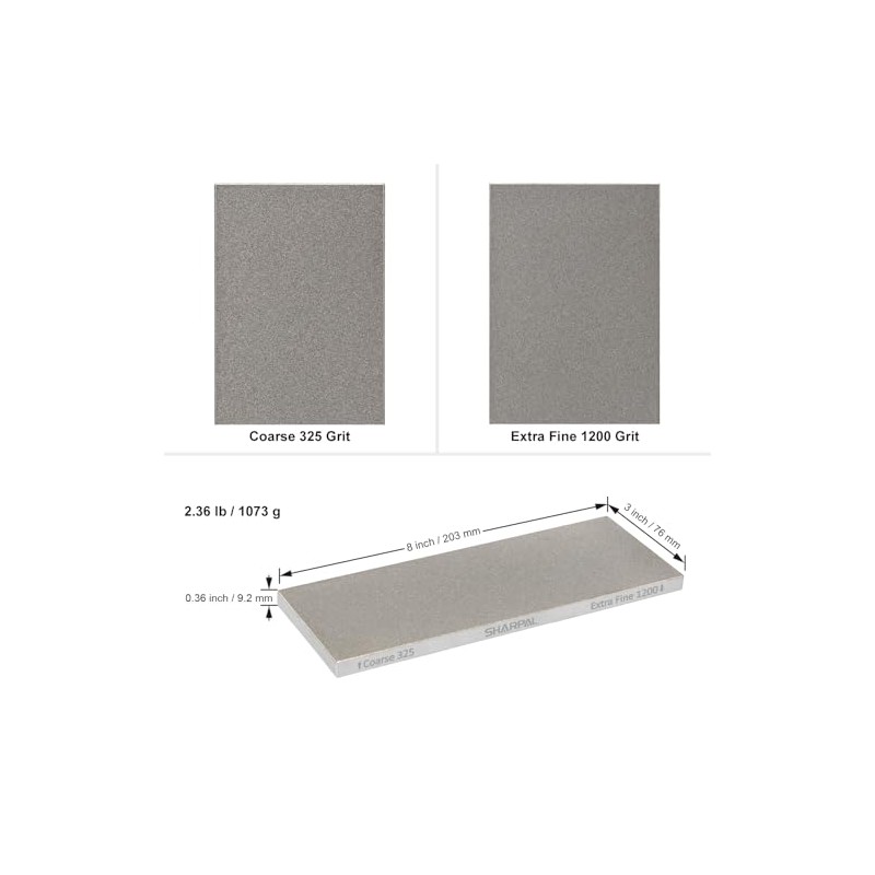 SHARPAL 162N Double-sided Diamond Sharpening Stone Whetstone Knife Sharpener |Coarse