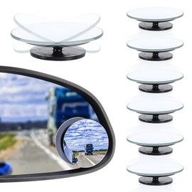 Blind Spot Mirrors For Cars,6 Packs Side Mirror Blindspot Glass Convex Rear View Mirror Accessories With Self Adhesive Angle Adjustable,Suitable For Car Trucks Suv