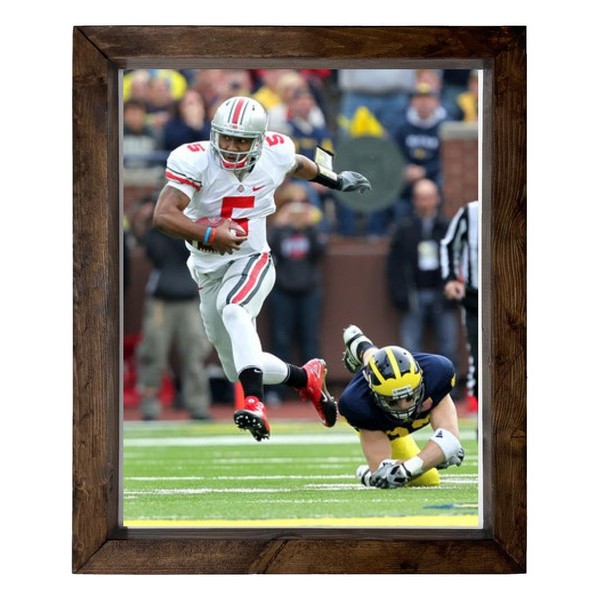 Braxton Miller - 14X17 Full Color Photo Sign With Wood