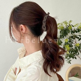 Herbeluemily Banana Clip, Hair Clip, Simple, Banana Clip, Hair Clip, Braid, Brown