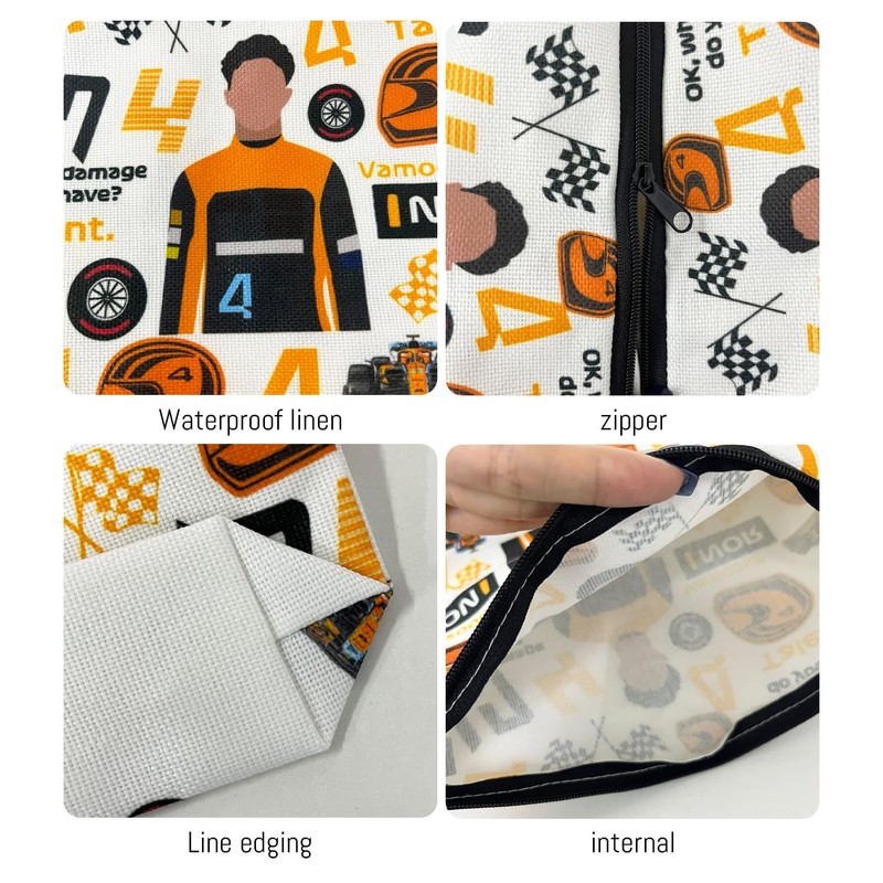 2 Pieces Racing Themed Makeup Bag, Waterproof Makeup Bag, Cartoon