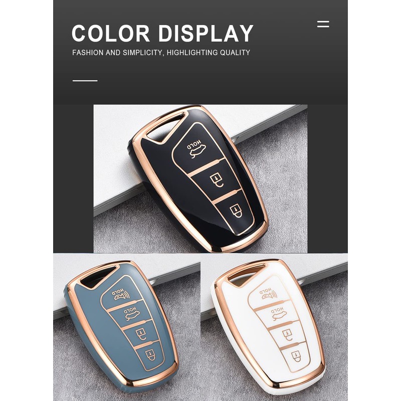 ontto TPU Car Key fob Cover Fit for Hyundai Grand