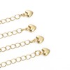 BEADIA 14K Gold Plated Extender Chains 75mm 20pcs Smooth Heart