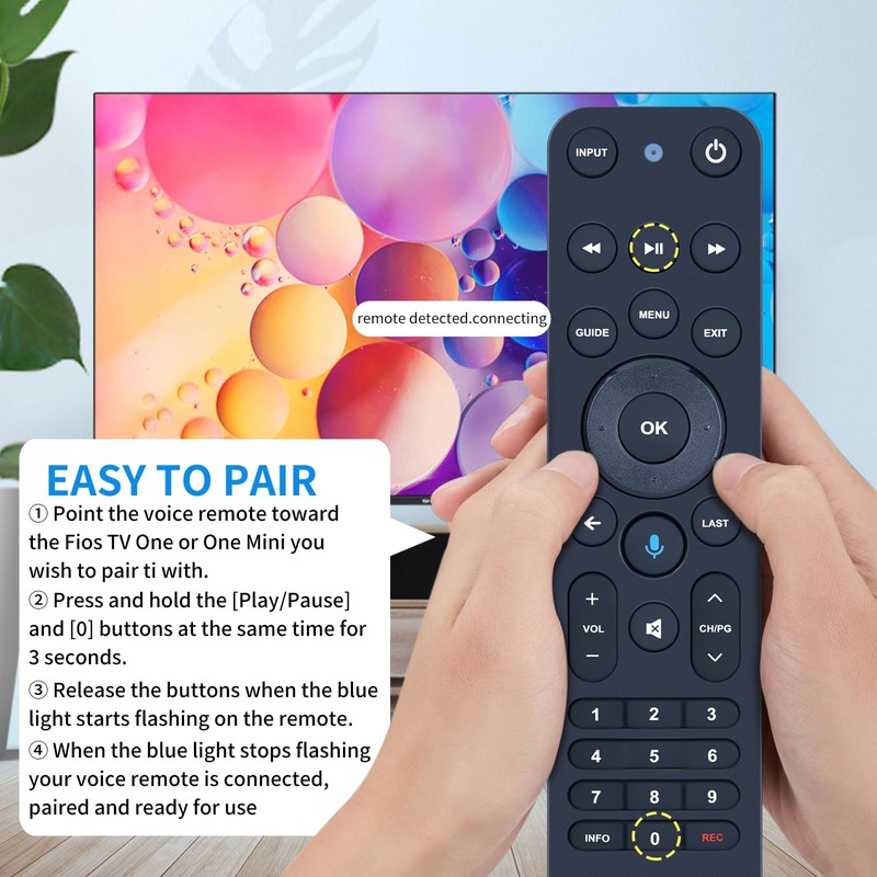RETROSUN Voice Replacement Remote Control for Verizon FiOS TV All
