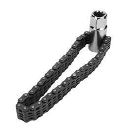 High Performance Chain Type Oil Filter Chain Wrench, 140 mm Diameter Adjustable Tool, 52 Knots and Double Chain Wrench for Repair of Car Oil Filters