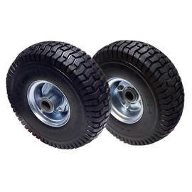 Set of 2 4.10X3.5X4 Solid No Flat Semi-Pneumatic Tires with Bearings fit 72310001 15041 Compatible With 2 Wheel Velke System X2