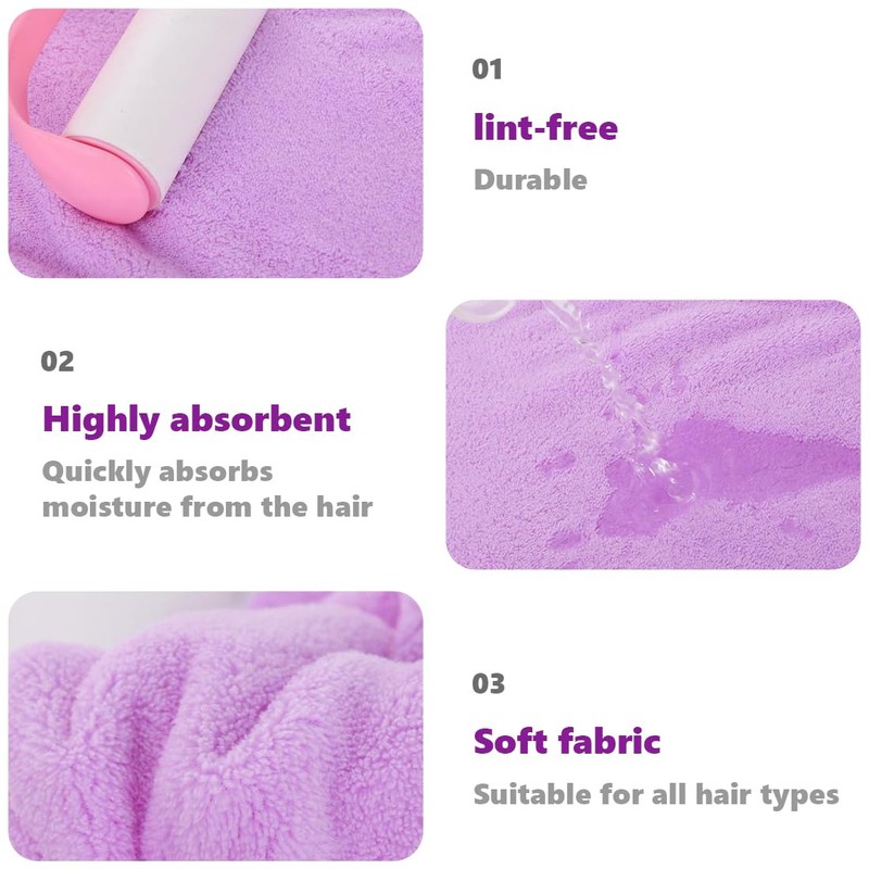3 Pack Microfiber Hair Drying Towel Hair Drying Towel with