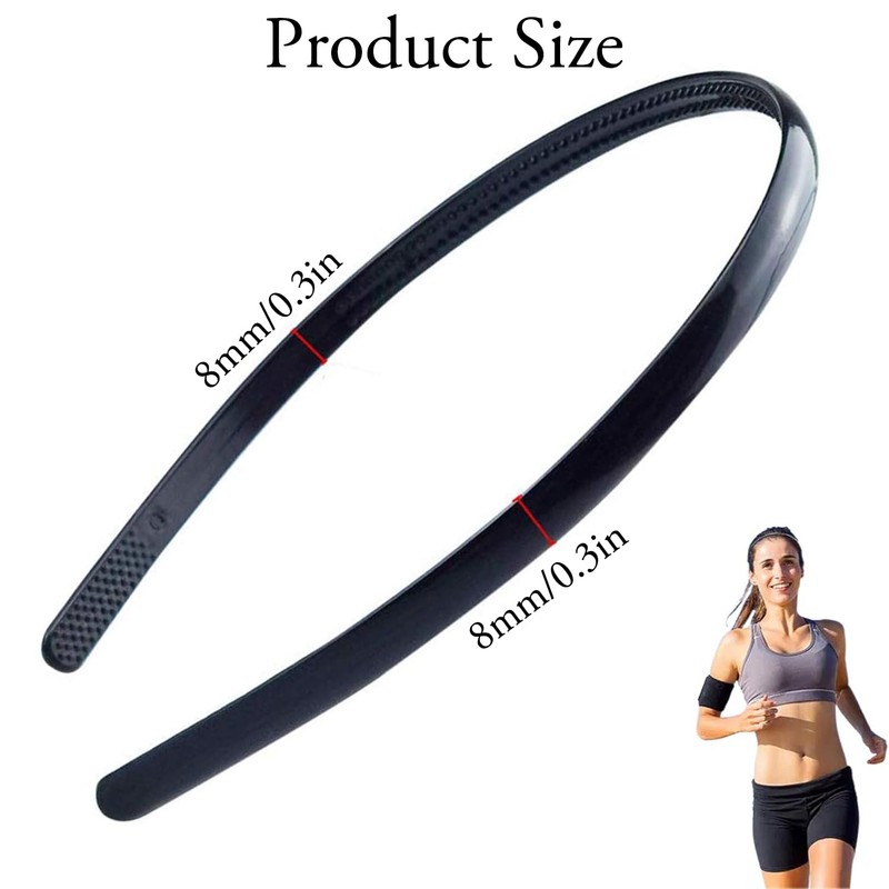 Pack of 4 Thin Plastic Headbands, Simple Plastic Headbands, Thin