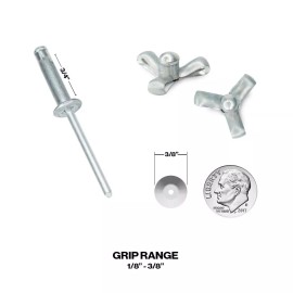 Jailbreak Your Tractor **100X Aluminum Exploding Small Head Mill Pop Rivets 3/16" Fastener Tri-Fold**