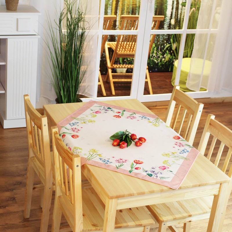 Kamaca Tablecloth Flower Meadow High-Quality Print Motif Eyecatcher in Spring