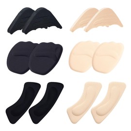 ZORVUJI Schuhfüller für zu große Schuhe, 6 Paar Verstellbare Einlegesohlen und Fersenpolster, Wiederverwendbare High Heel Pads, Schuhverkleinerer für Damen und Herren