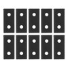 10PCS Flat Tie Plate Aluminum Alloy 2 Holes Rustproof Anti