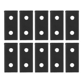 10PCS Flat Tie Plate Aluminum Alloy 2 Holes Rustproof Anti Corrosion Metal Fixing Bracket Connector for Table 2020