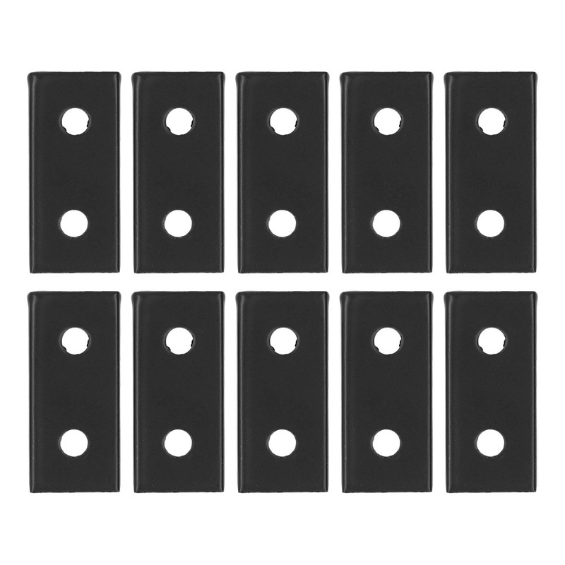 10PCS Flat Tie Plate Aluminum Alloy 2 Holes Rustproof Anti