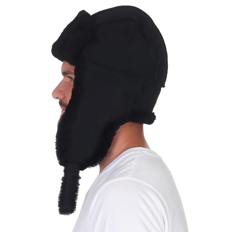 Harrys-Collection Pilot Hat Aviator Hat Made of Finest Merino Lambskin