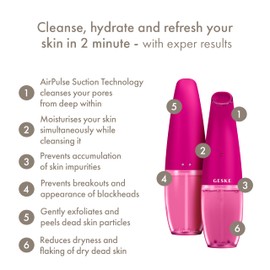 GESKE SmartAppGuided™ Aqua-Stream Face Cleanser | 8 in 1 | Deep Pore Cleansing | Prevents Impurities | Reduces Redness & Dry Skin | Use with Aqua-Stream Solution