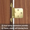 BokWin 4 Pack 1/2" Overlay Brass Gold Self-Closing Kitchen Cabinet