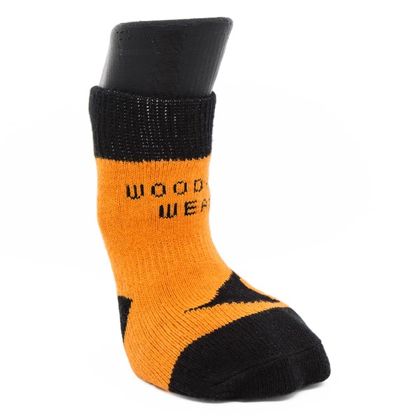 Woodrow Wear, Power Paws Original Dog Socks, Halloween Orange Black Witch Hat, XL, Fits 95-130 pounds