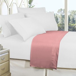 Elegant Comfort Premium Hotel Quality 1-Piece Flat Sheet, Luxury and Softest 1500 Premium Hotel Quality Microfiber Bedding Flat Sheet, Wrinkle-Free, Stain-Resistant, Twin/Twin XL, Dusty Rose