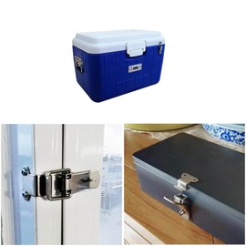 2PCS Spring Loaded Toggle Latch, 58mm Stainless Steel Hasps Clamps, Toggle Clamp Latch with Lock Ring for Box Drawer Cabinet