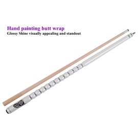 Jian Ying 2-Piece Joint 9 Ball Pool Cue Stick Hardwood Women Billiard Cues Kit (White -21oz)