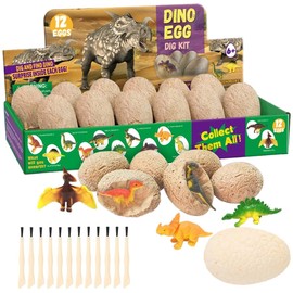 Dinosaur Eggs for Digging, Pack of 12 Dinosaur Excavation Set Fossils Excavation Set Children's Classroom Props Birthday Christmas Gift for Dinosaur Toy from 5 Years