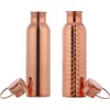 HealthGoodsAU - Set of Hammered and Plain Copper Water Bottle