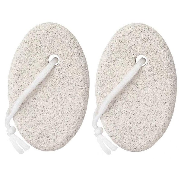 Natural Pumice Stone for Feet, Borogo 2-Pack Lava Pedicure Tools Hard Skin Callus Remover for Feet and Hands - Natural Foot File Exfoliation to Remove Dead Skin, Heels, Elbows, Hands