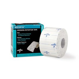 Medline MedFix Dressing Retention Tape with S-Release Liner, Secures Primary Dressings and Medical Appliances, 2" x 11 yd