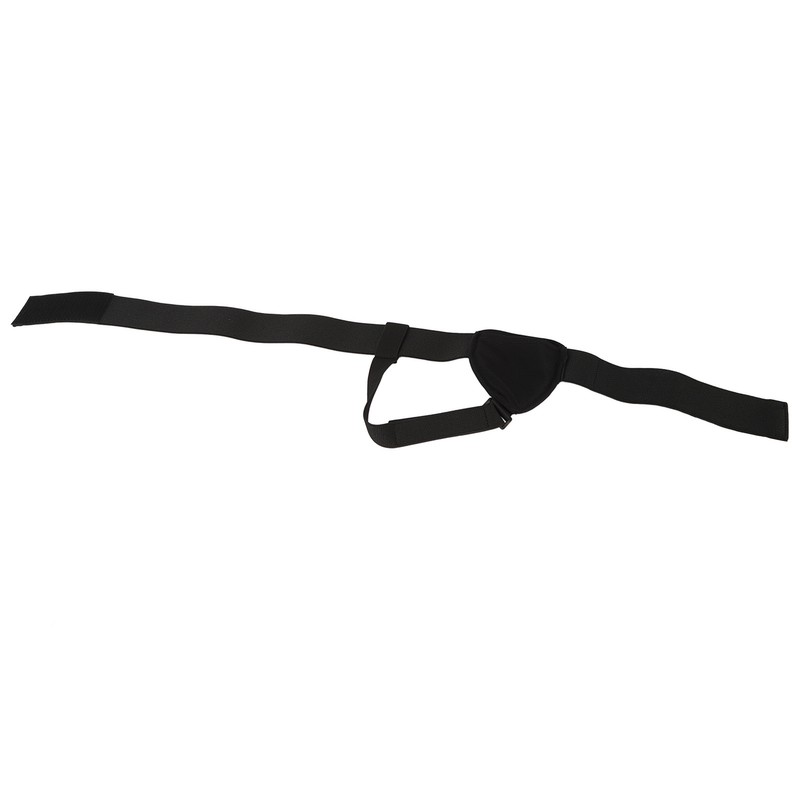 Inguinal Hernia Belt Adjustable Black PVC Gel Bag Soft Foam