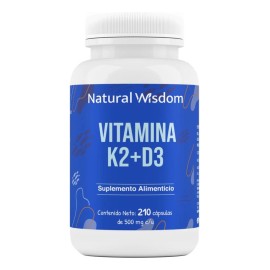 Vitamina K2 + D3 400ui + Vitamina A, Huesos Fuertes 210 Caps