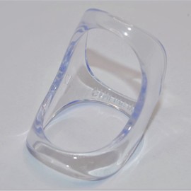 ArthroEze Oval Clear Finger Splint For Finger Arthritis - Mallet Finger - Hypermobility - Swan Neck - Boutonniere Deformity Size 9-59.7mm CIRCUMFERENCE