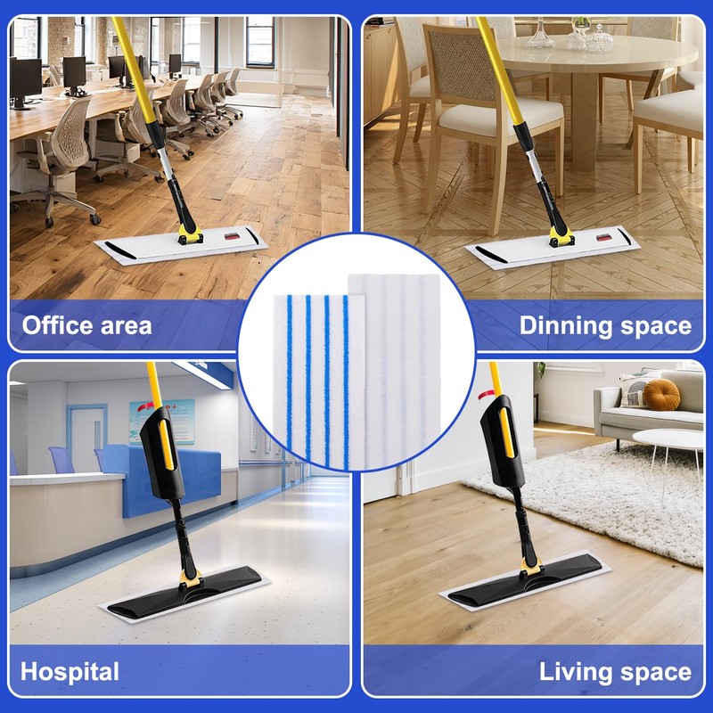Replacement Disposable Microfiber Pad Fit for Rubbermaid Quick Connect Mop