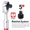 Bestgle 2 in1 Mini Ratchet Wrench, 1/4" Drive Hex Bit