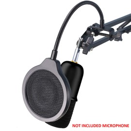 YOUSHARES HyperX SoloCast Mic Pop Filter - 3 Layers Metal Windscreen with Flexible 360° Clip Wind Pop Screen Suitable for HyperX SoloCast Microphone