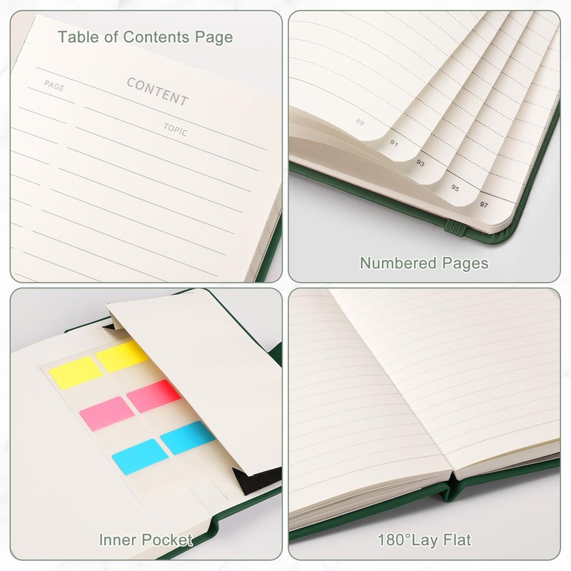 EMSHOI A6 Notebook for Women Men, Small Mini Cute Pocket