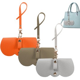 3Pcs Slim Glasses Case For Women - Soft PU Leather Sunglasses Case - Lightweight Travel Portable Glass Case - Glasses Pouch Zipper Spectacle Cases With Clip - Eyeglass Case With Lanyard Sunglasses