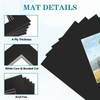 ZBEIVAN 8x10 Black Picture Mats with Core Bevel Cut Frame